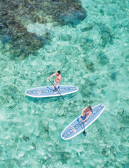 Stand up paddle at Heritage Resorts Mauritius