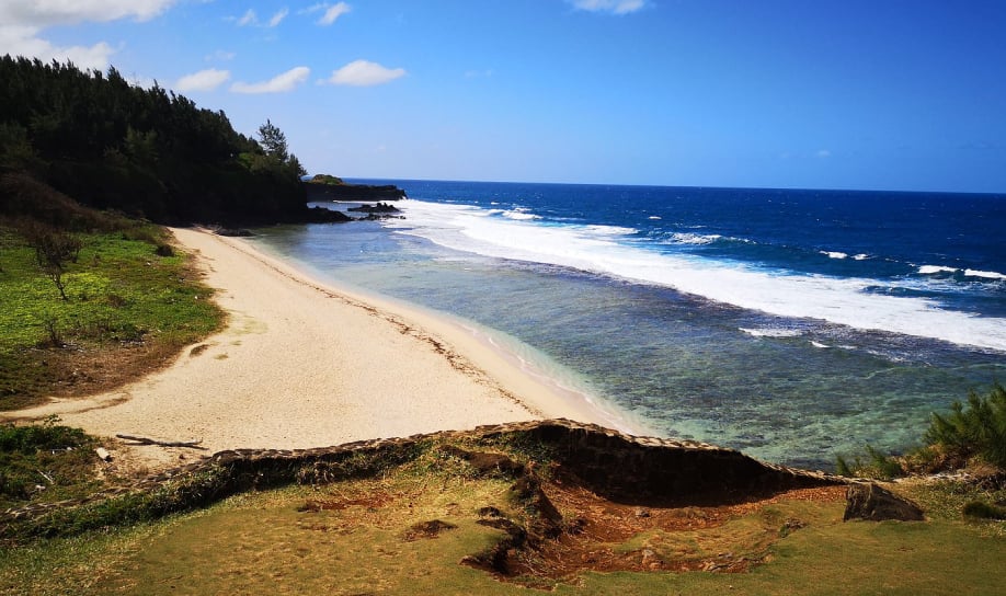 La plage sauvage de gris-gris à l'Ile Maurice