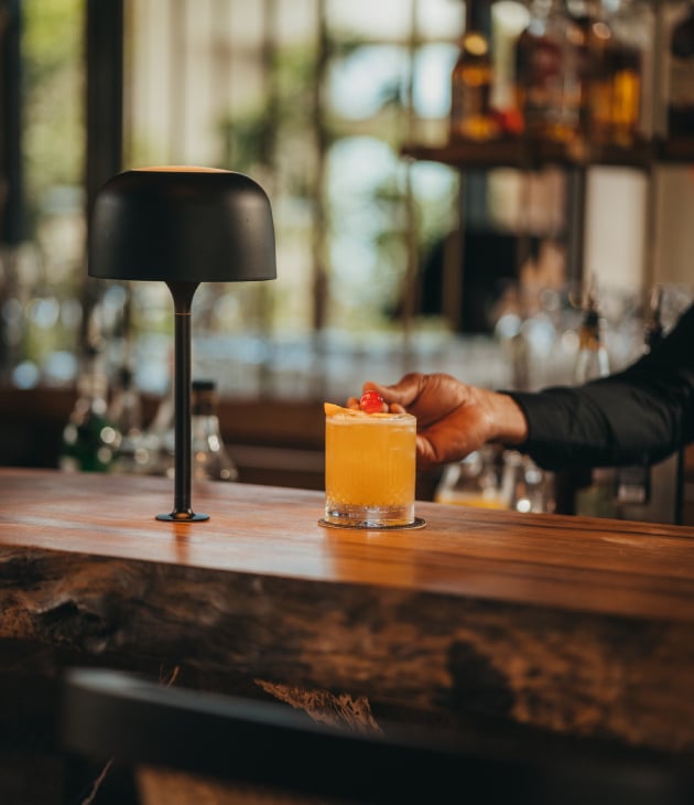 refreshing cocktail at la reserve golf links