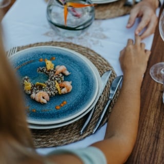 Personalized menu prepared by the chef
