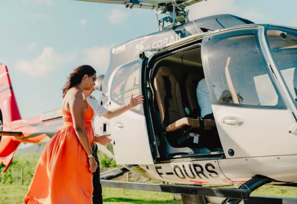 guided helicopter tour southern mauritius landscape