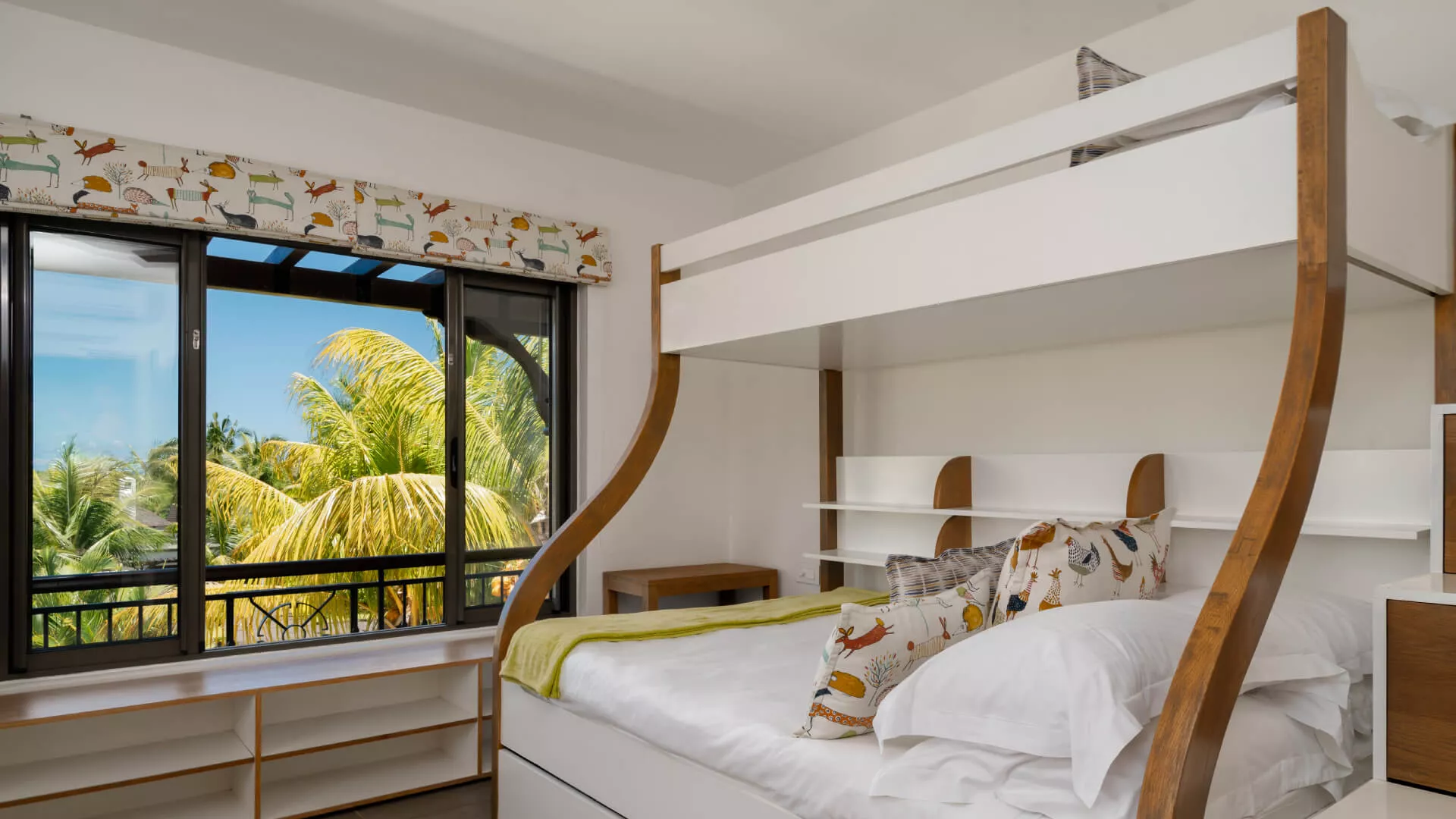 Top floor bunk bed room in a luxury 4-bedroom villa