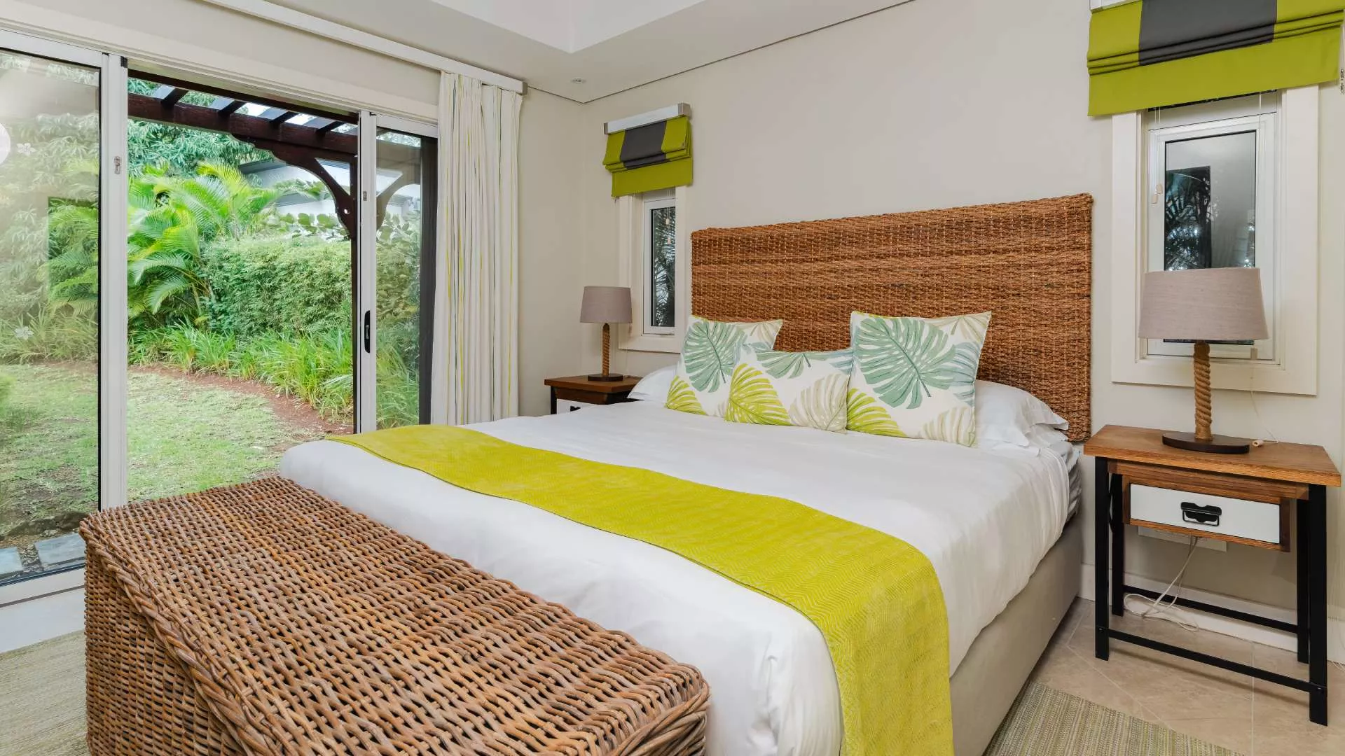 Exterior view of a luxury 4-bedroom villa with scenic surroundings