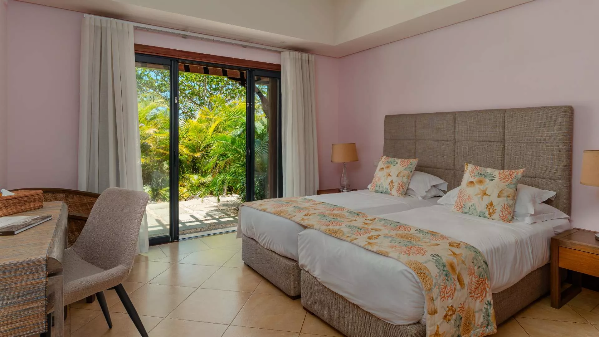 Luxury 4-bedroom villa bedroom with side exterior view
