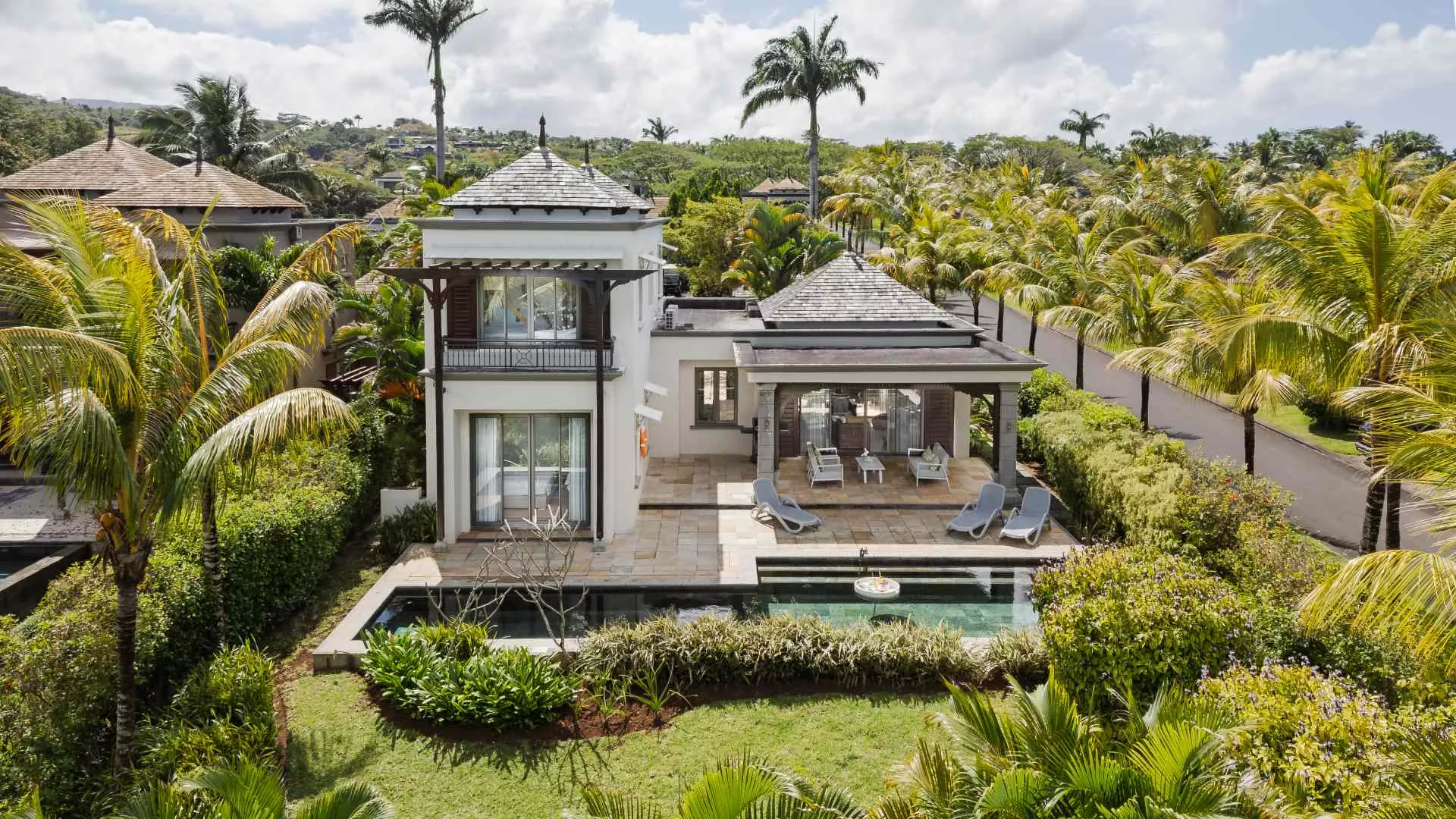 Main exterior view of a luxury 4-bedroom villa