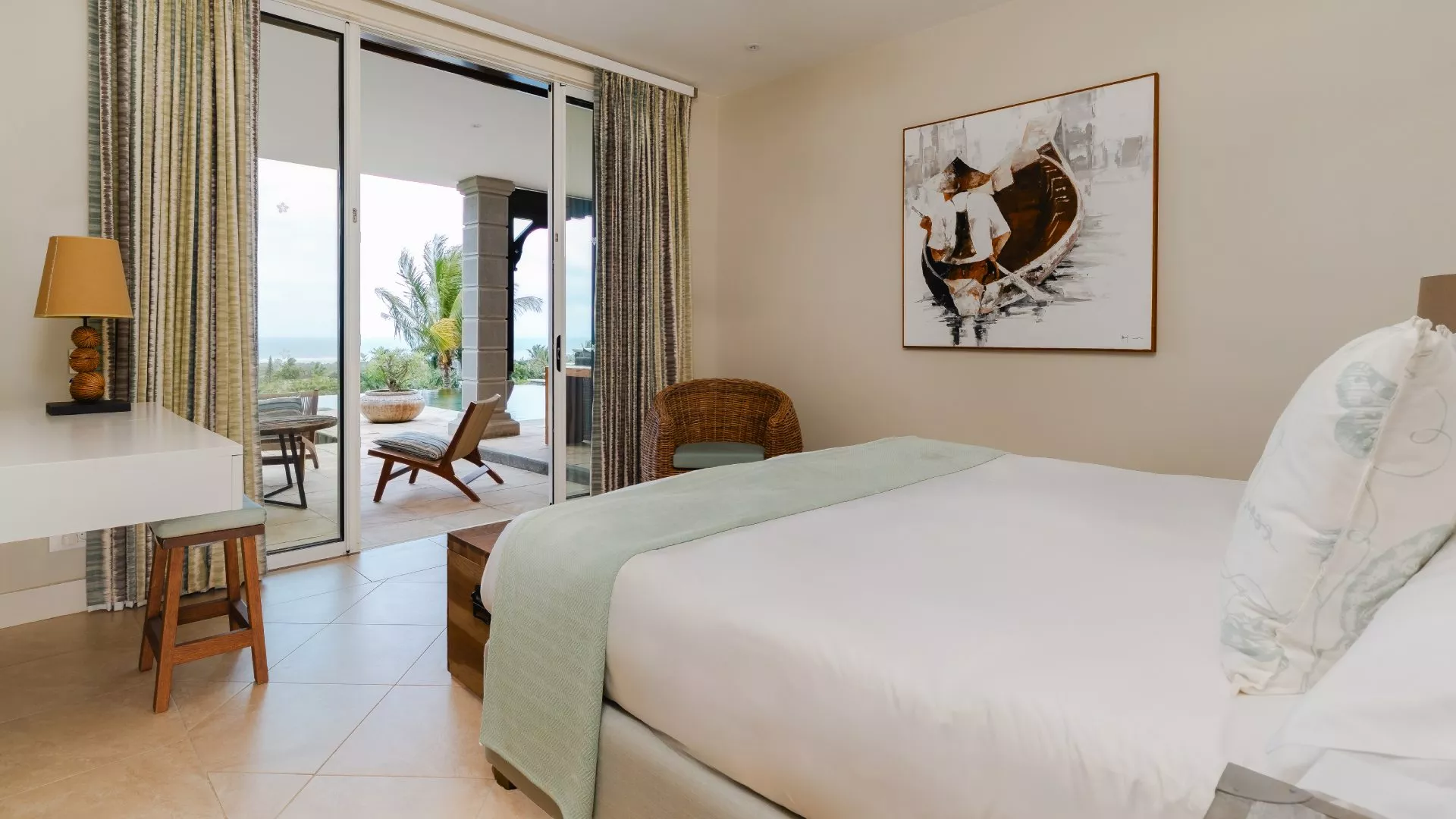 Overview of the ground floor bedroom in a luxury 4-bedroom villa