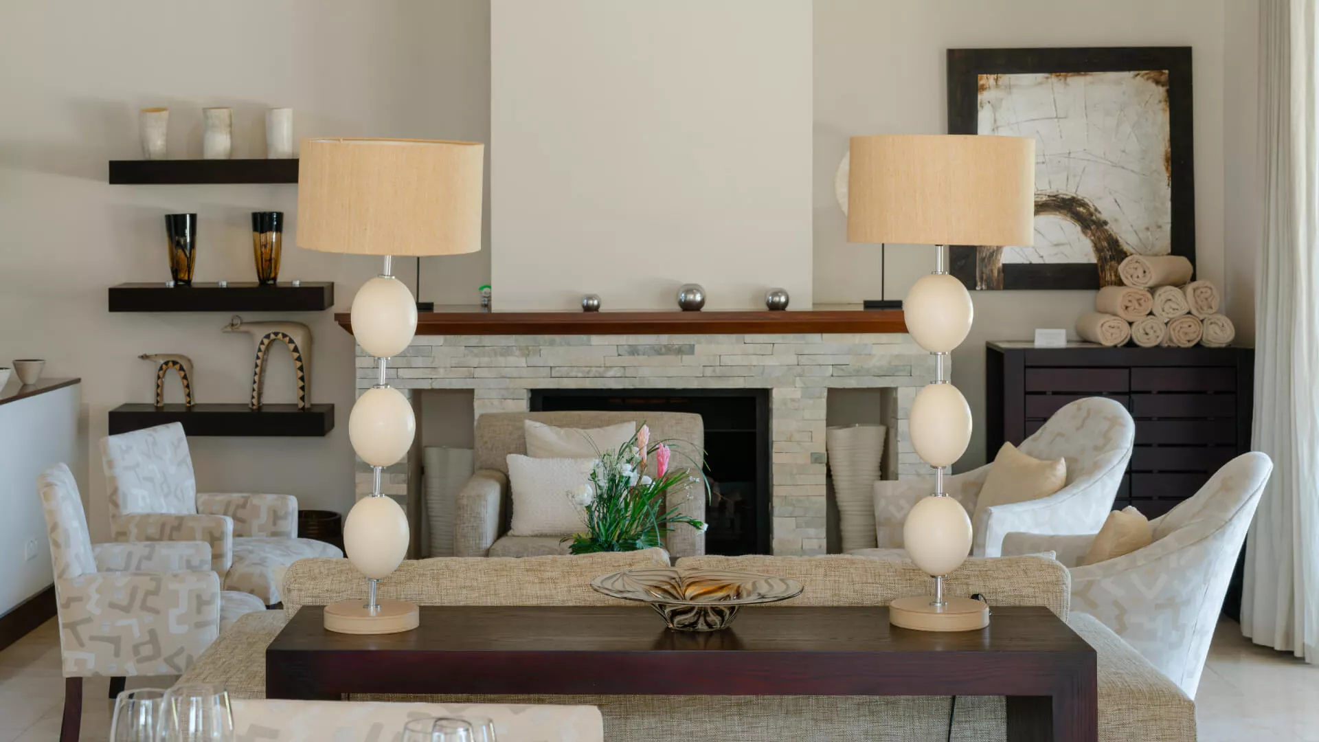 Main living room area in a luxury 4-bedroom villa