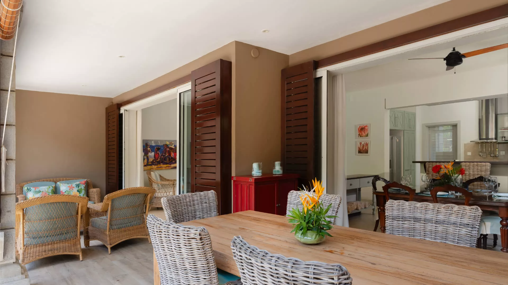 villa bois dentelle with terrace poolview