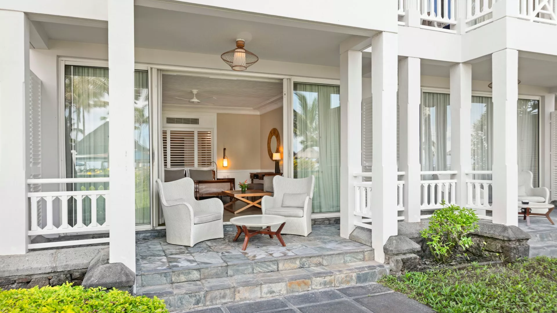 deluxe sea view with private terrace and outdoor seating area