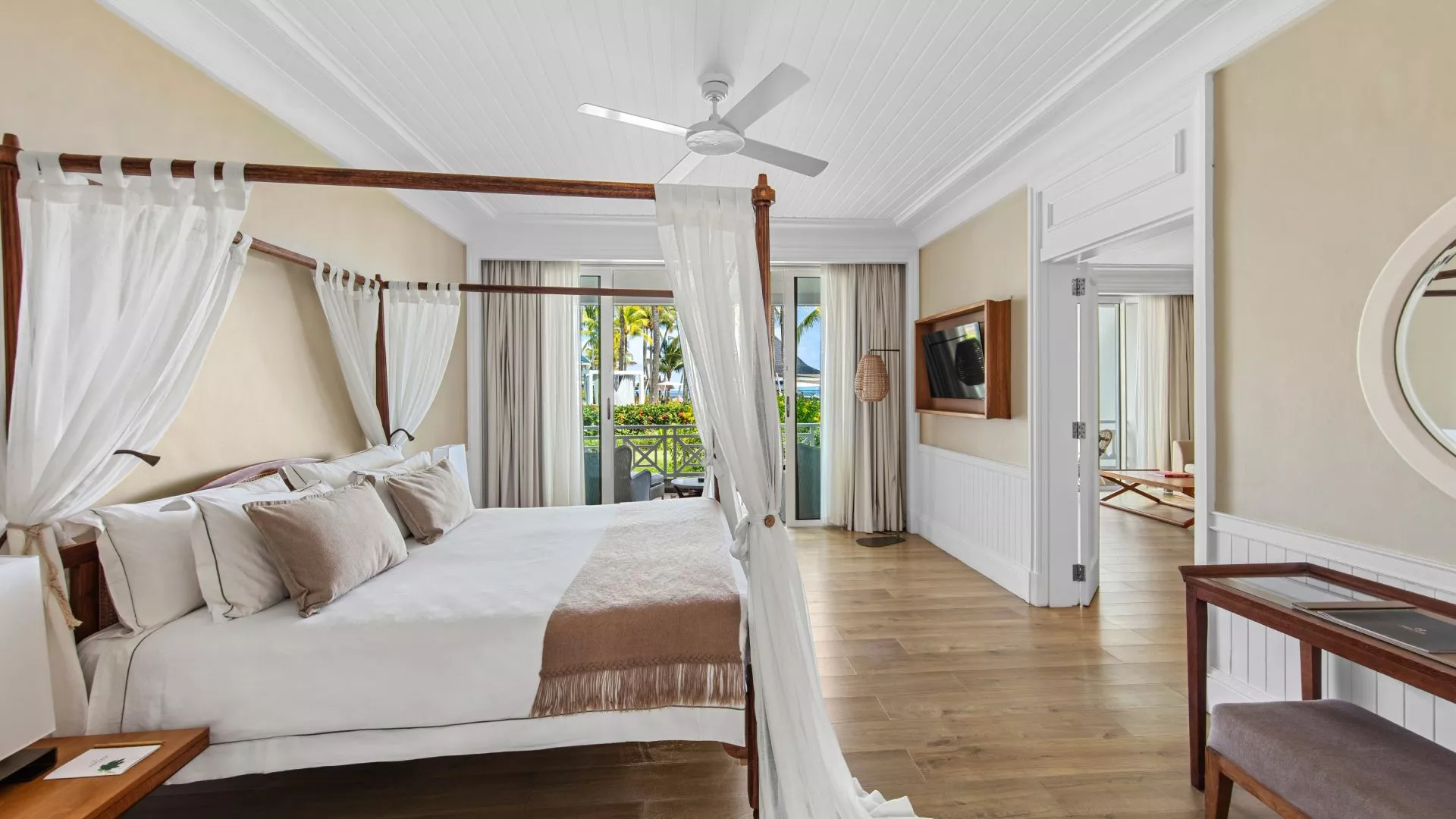 senior suite luxury bedroom with stunning sea view on ground floor