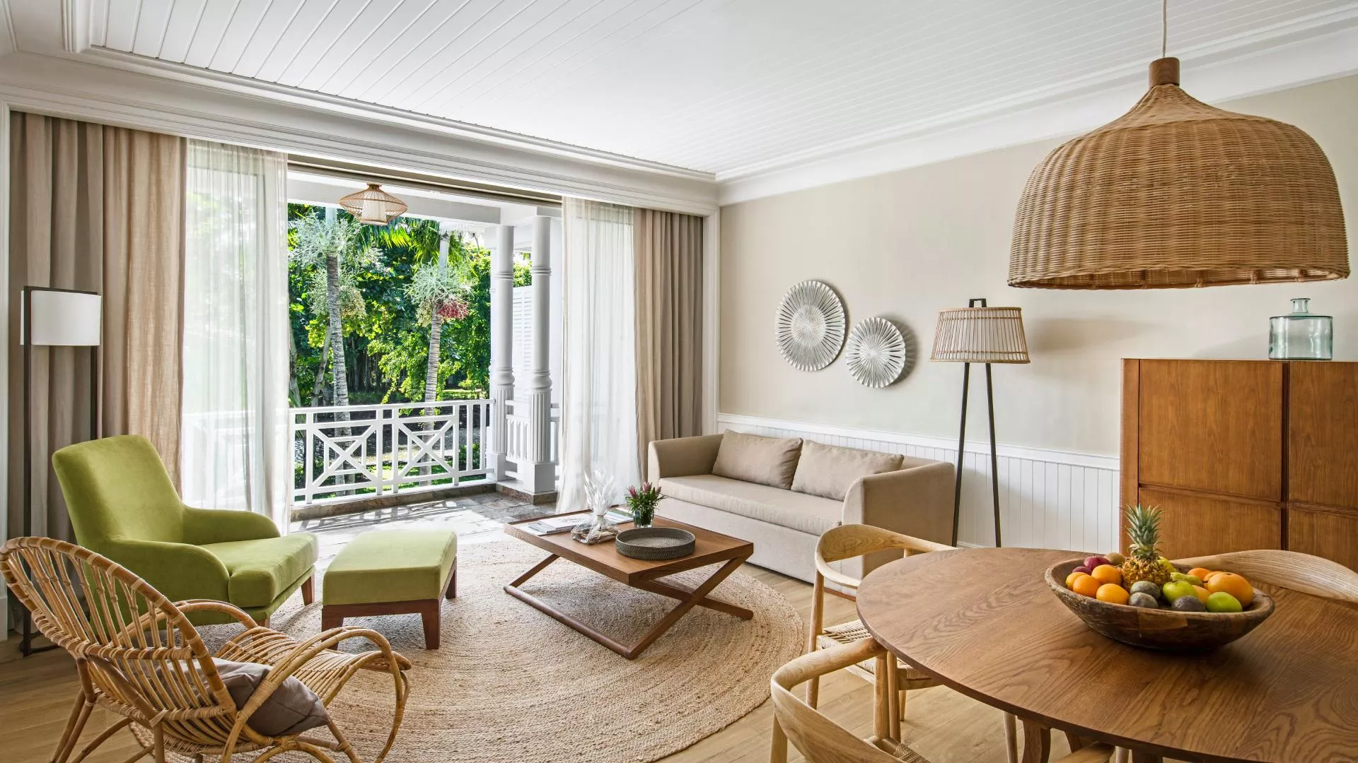senior garden view living area on upper floor heritage le telfair mauritius