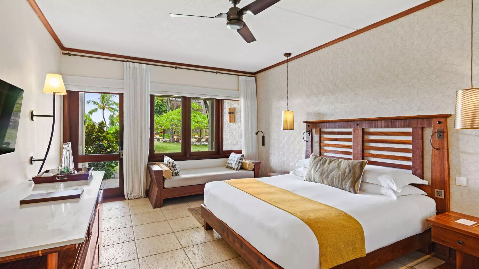 deluxe sea view room with african inspired decor interior