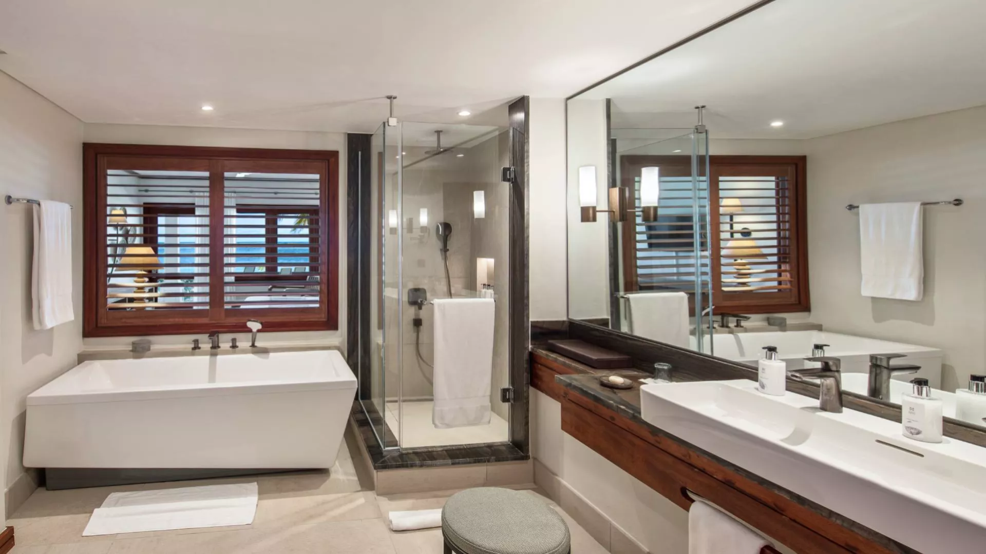 senior suite with luxury african inspired decor bathroom