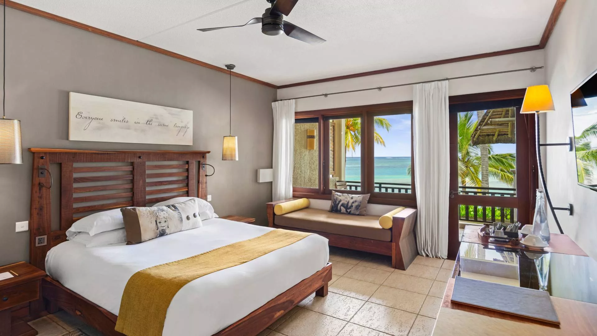 chambre front de mer à l'étage avec vue sur l'océan 