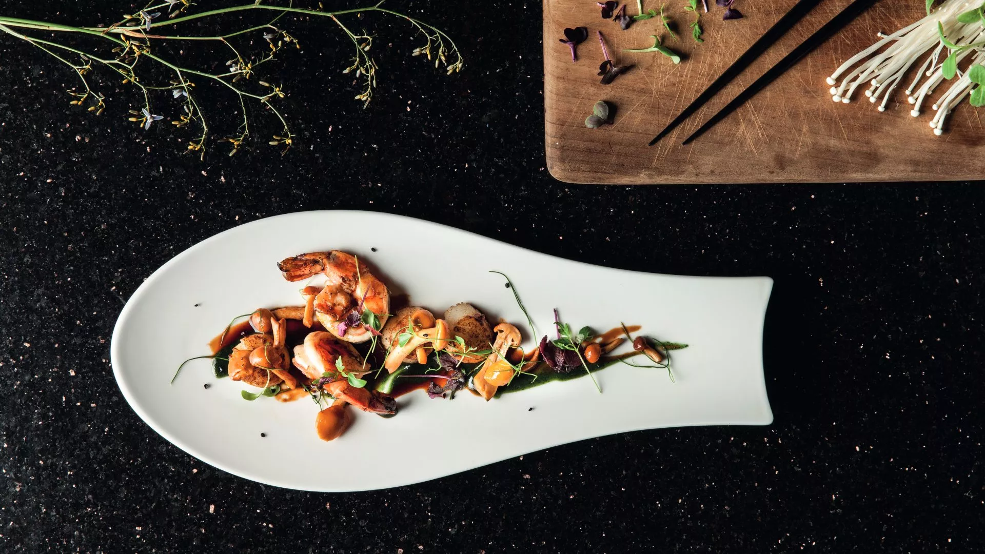 gastronomy plate restaurant Gin'ja Heritage le Telfair