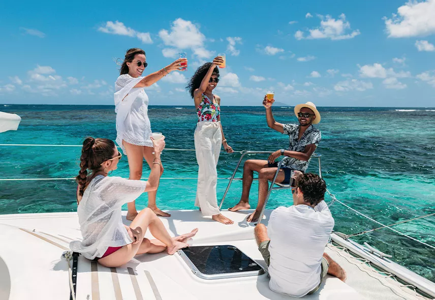 Fetes sur un catamaran Ile Maurice
