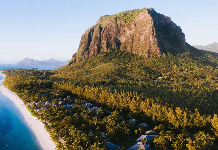 Le Morne Brabant View by plane Mauritius