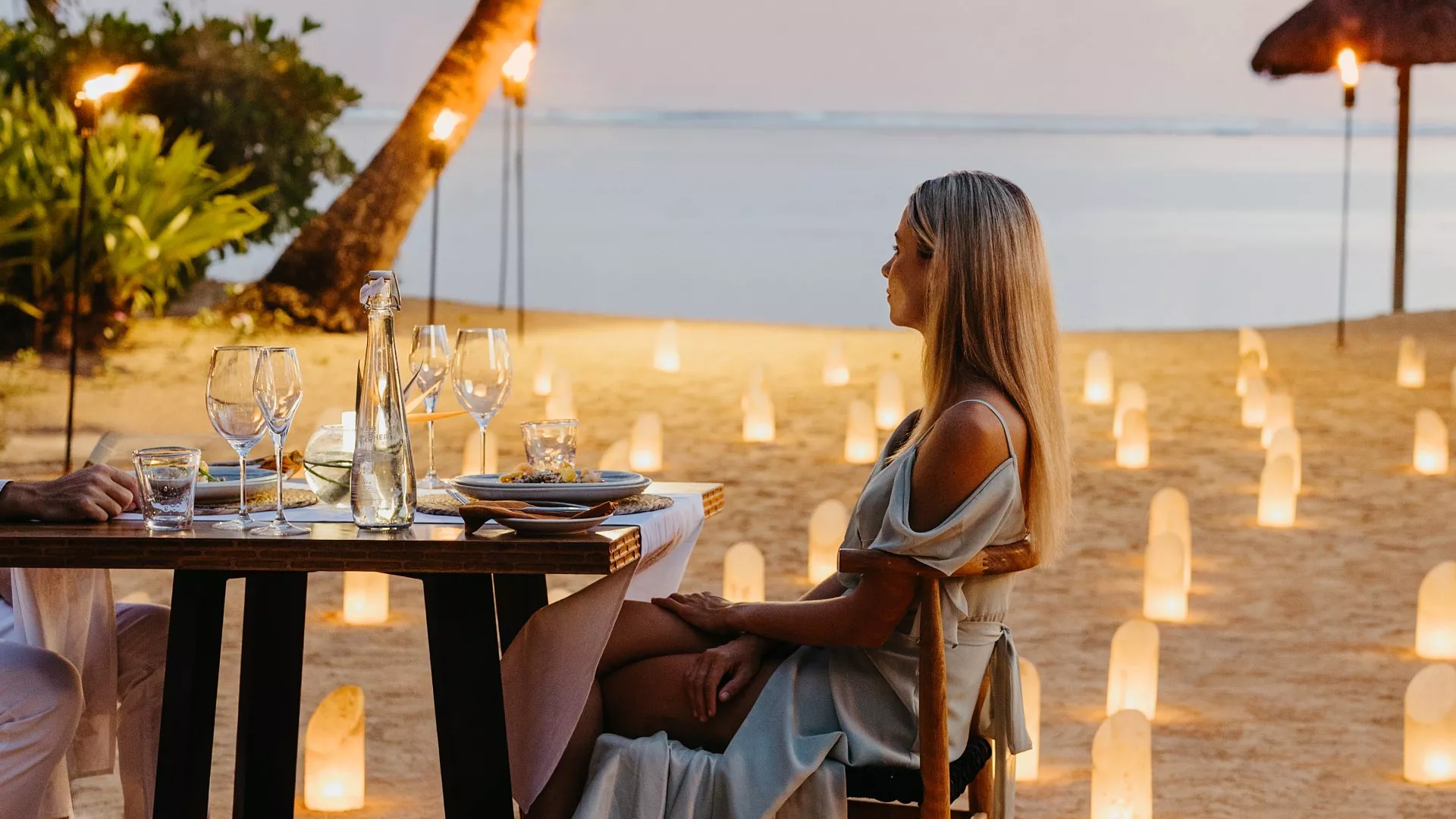 Candlelit dinner on the beach heritage resorts mauritius
