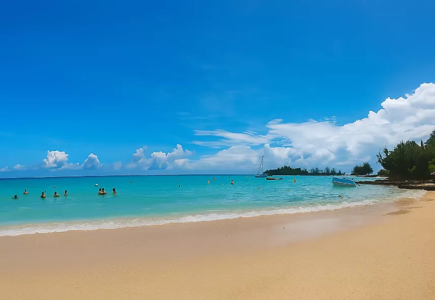 The Beach of Pereybere in Mauritius