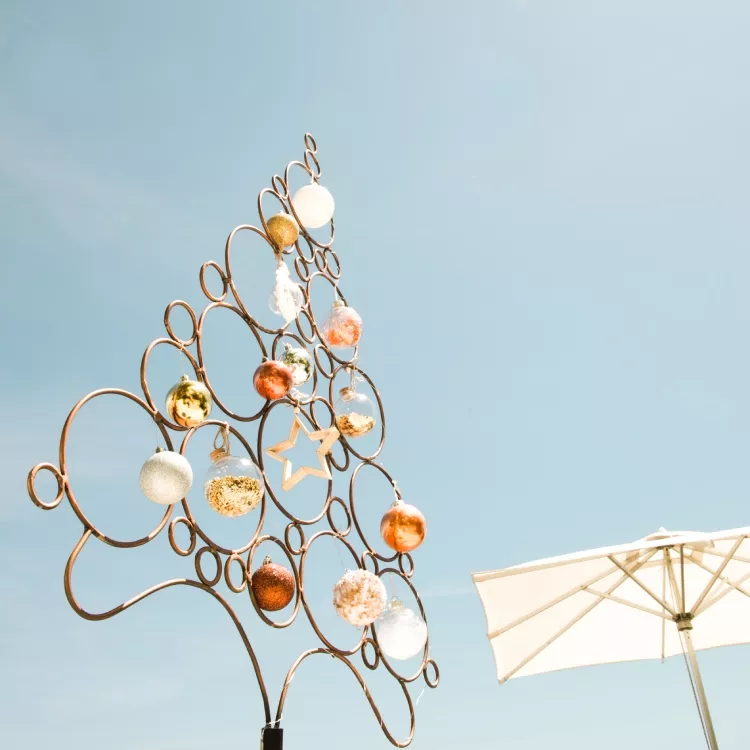 Metalic Christmas Tree Decoration at Heritage Resorts