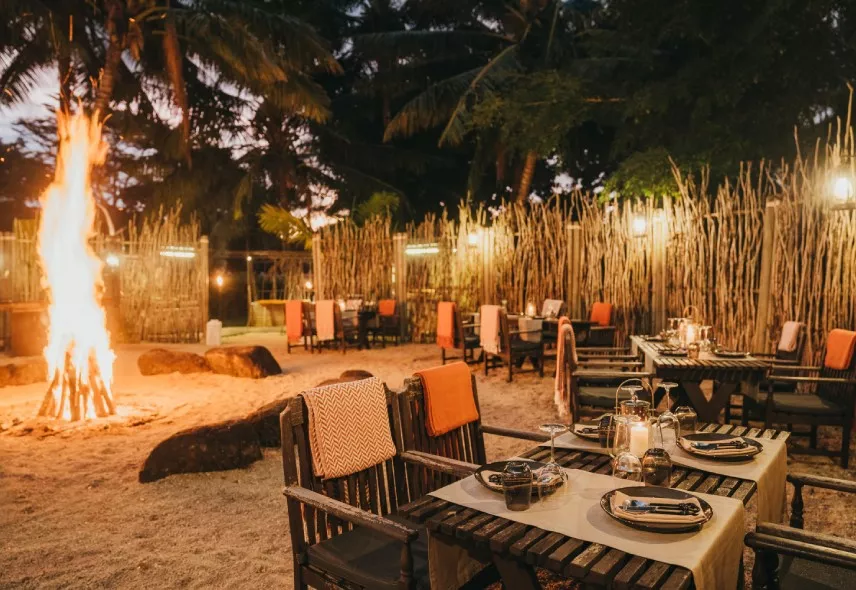 Heritage Awali Le Boma restaurant exterior and inviting ambiance
