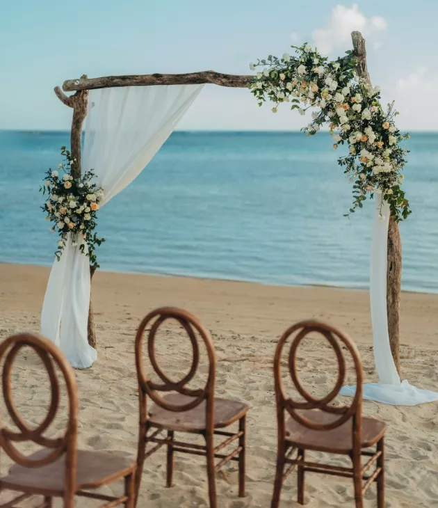arche florale pour mariage heritage resort maurice