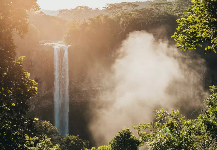 waterfall chamarel helicopter tour mauritius