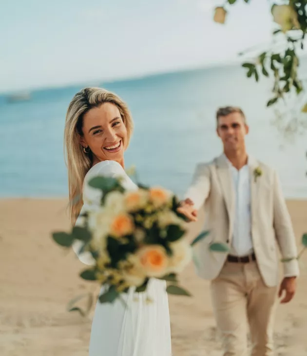 cérémonie de mariage couple heritage le telfair maurice