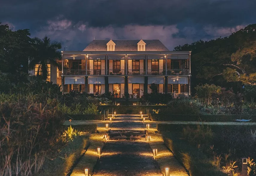 hochzeit romantischen garten le château bel ombre maurice