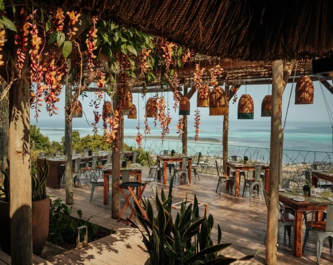 le chamarel restauramt with a scenic view over the mauritius