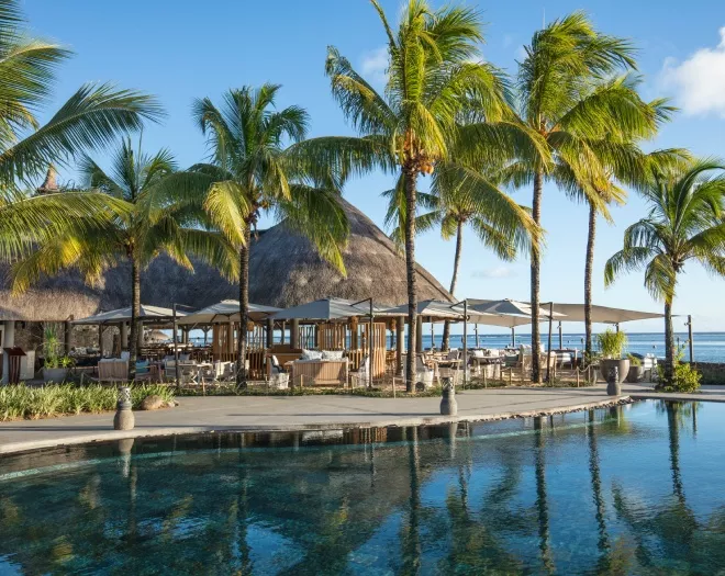 pool and restaurant view hotel heritage awali mauritius