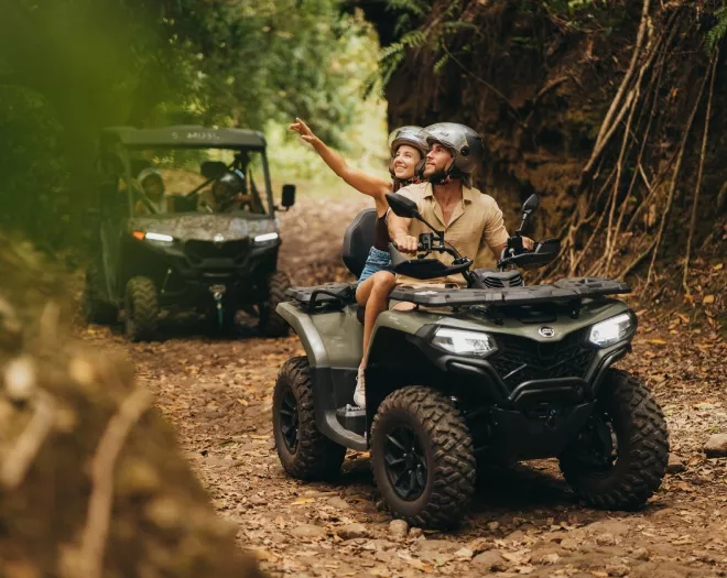 couple quad activity  at bel ombre nature reserve