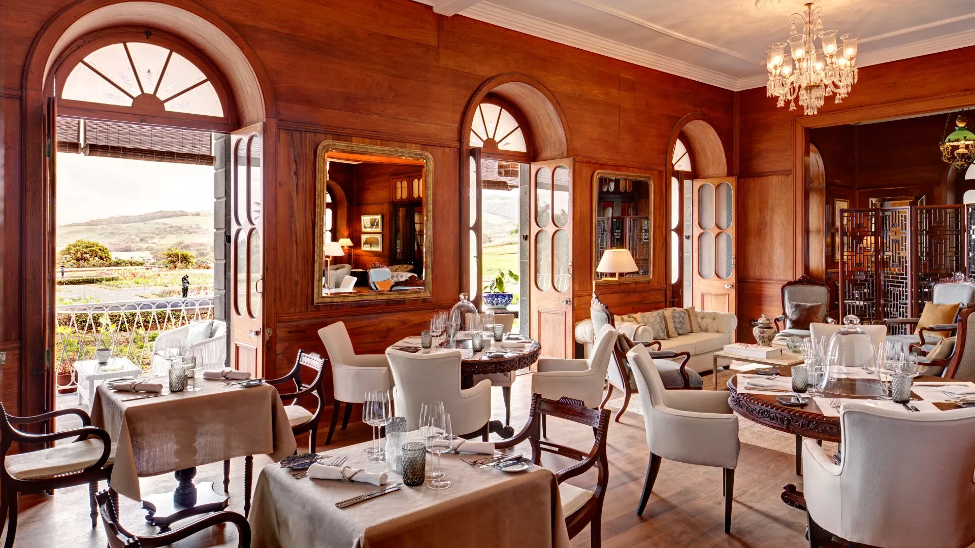 le chateau de bel ombre restaurant view interior 