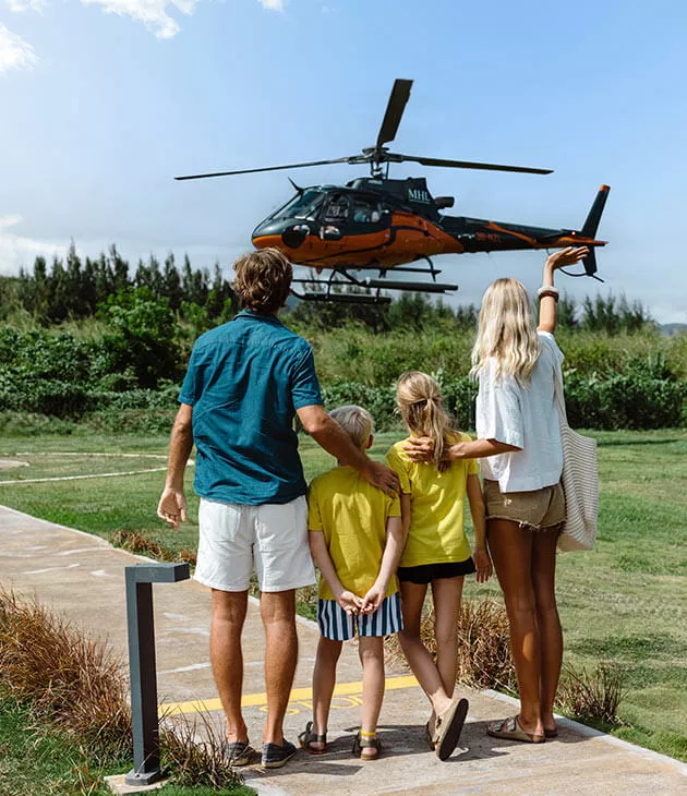Tour hélicoptère en Famille