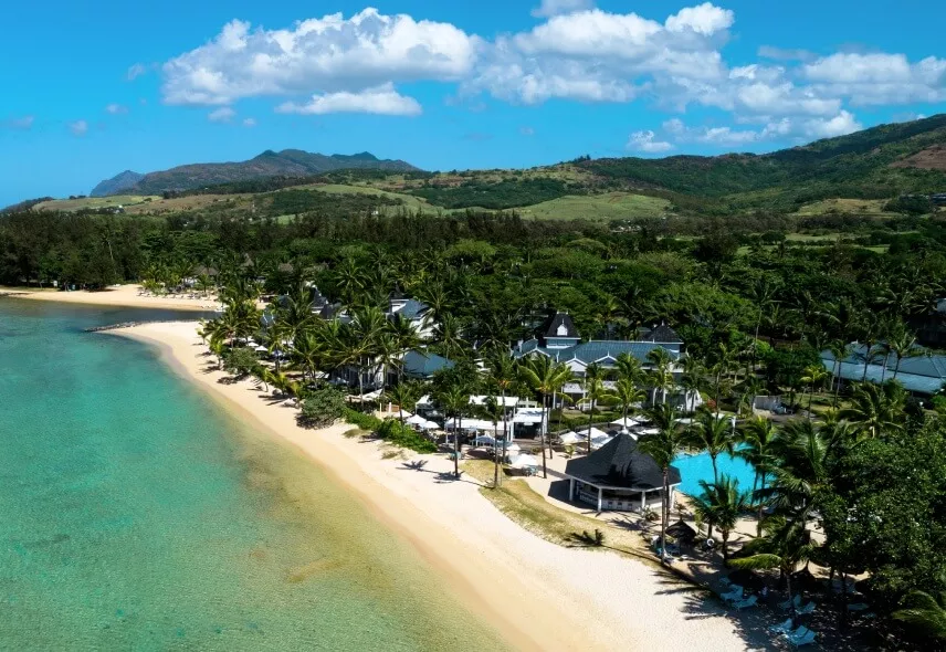 vue aérienne de heritage resorts à l'île maurice
