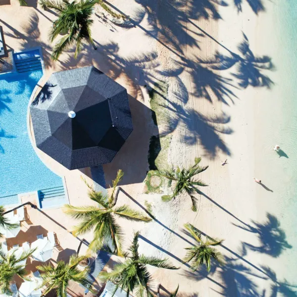 Heritage Le Telfair Aerial beach view 