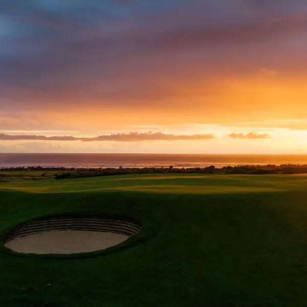 Sunset at La Réserve Golf Links Mauritius