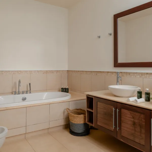 Side view of a bathroom in a luxury 3-bedroom villa