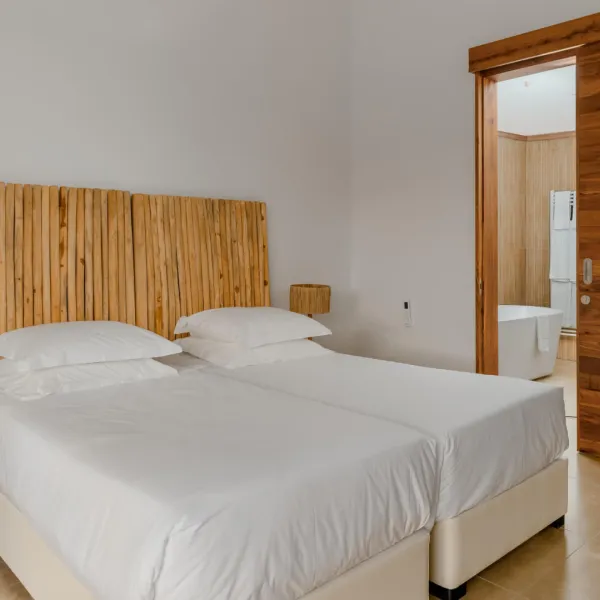 Bedroom with attached bathroom in a luxury 4-bedroom villa