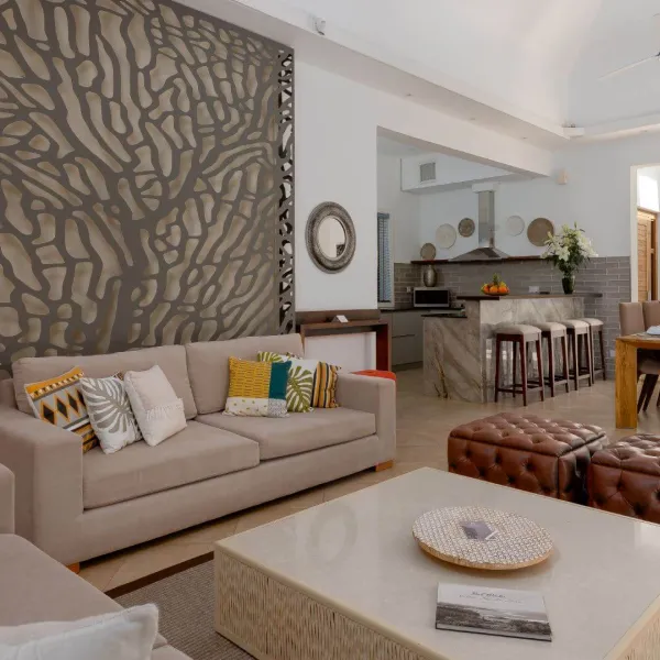 Spacious living room of a luxury 4-bedroom villa