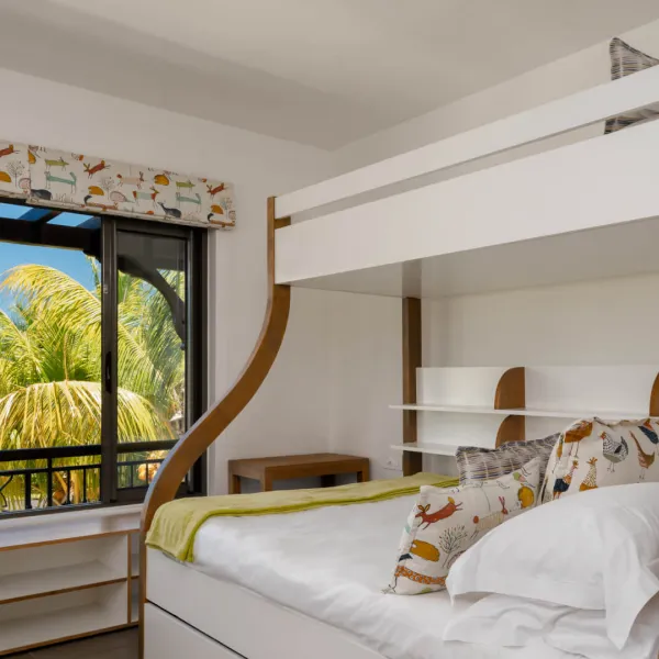 Top floor bunk bed room in a luxury 4-bedroom villa
