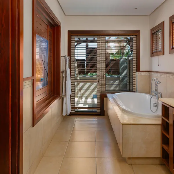 Luxury bathroom in a 3-bedroom villa at Heritage The Villas, Mauritius
