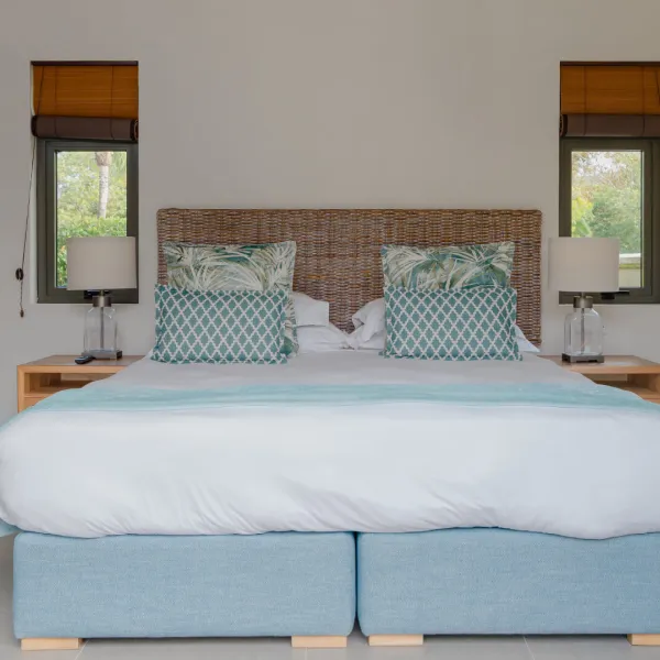 Front view of the top floor bedroom of a luxury 4-bedroom villa