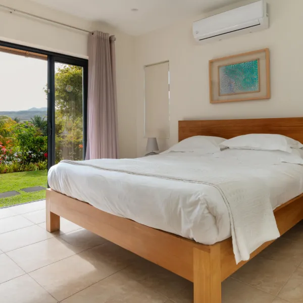 View over Ground Floor Bedroom with side Exterior View