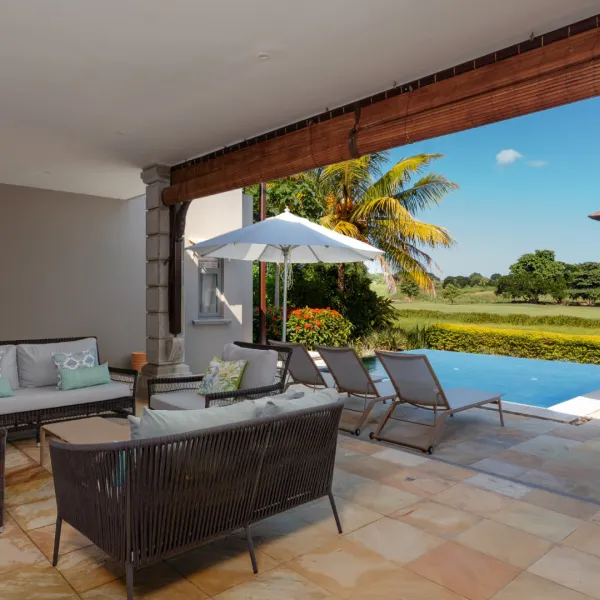 villa arthurium terrace pool area
