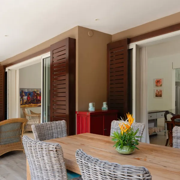 villa bois dentelle with terrace poolview