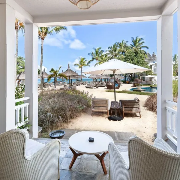 deluxe beachfront adult-only with open terrace and direct beach access at heritage le telfair mauritius