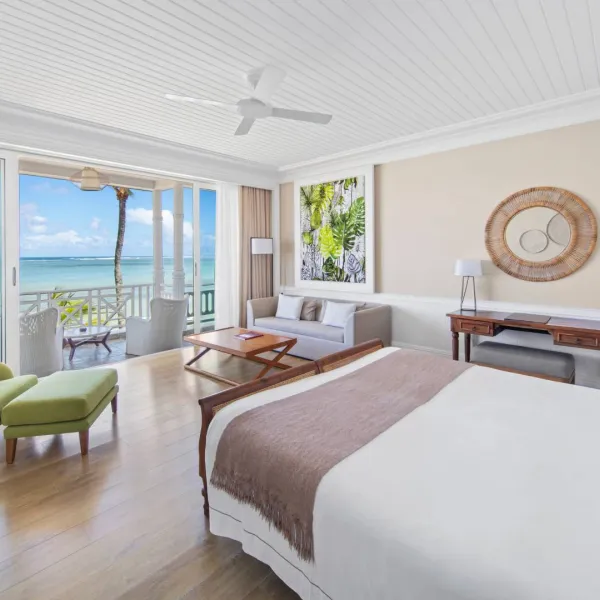 deluxe beachfront adult-only suite at heritage le telfair mauritius