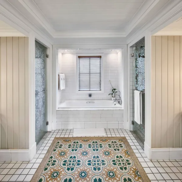 senior suite seaview adult-only bathroom at heritage le telfair mauritius