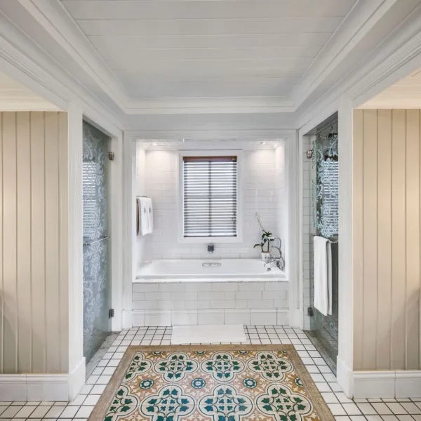 senior- garden view room with luxury bathroom at heritage le telfair
